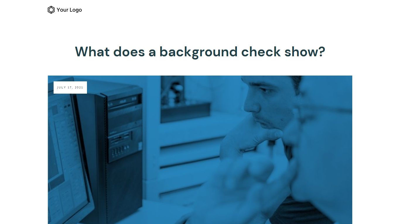 What does a background check show? - ScanTailor